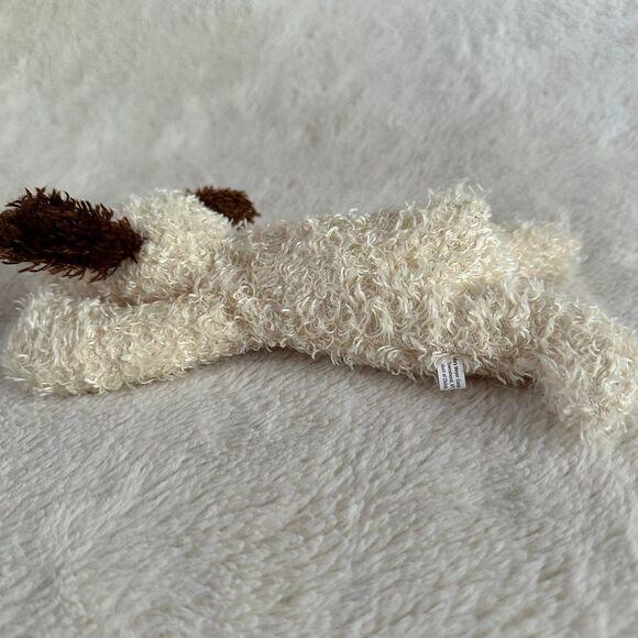 Mary Meyer Scruffy Shaggy Puppy Dog Cream Brown 9” Laying Flat Plush Stuffed Toy - Picture 4 of 6